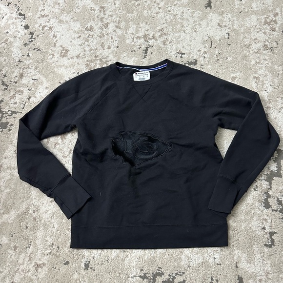 Champion Black Kansas City Chiefs Embroidered Crewneck Size Large - Picture 1 of 3